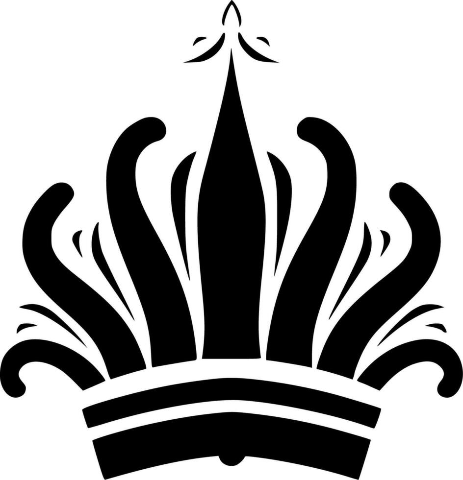 coronación - negro y blanco aislado icono - vector ilustración