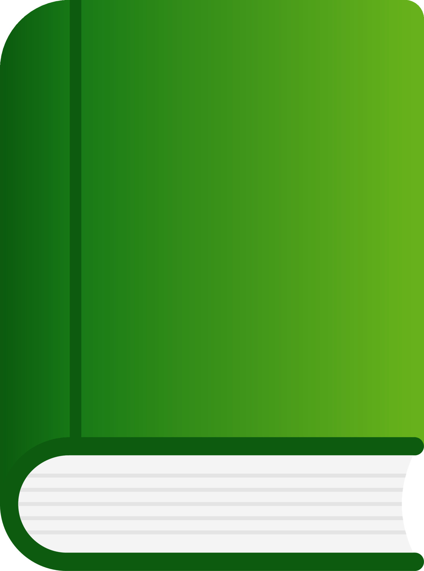 Book vector illustration set. Green book icon vector. Green book for