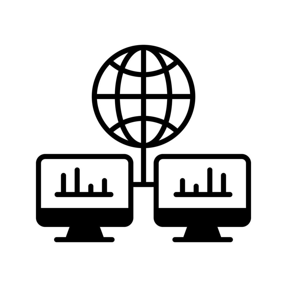 Grab this carefully designed icon of global network in modern style, premium icon vector