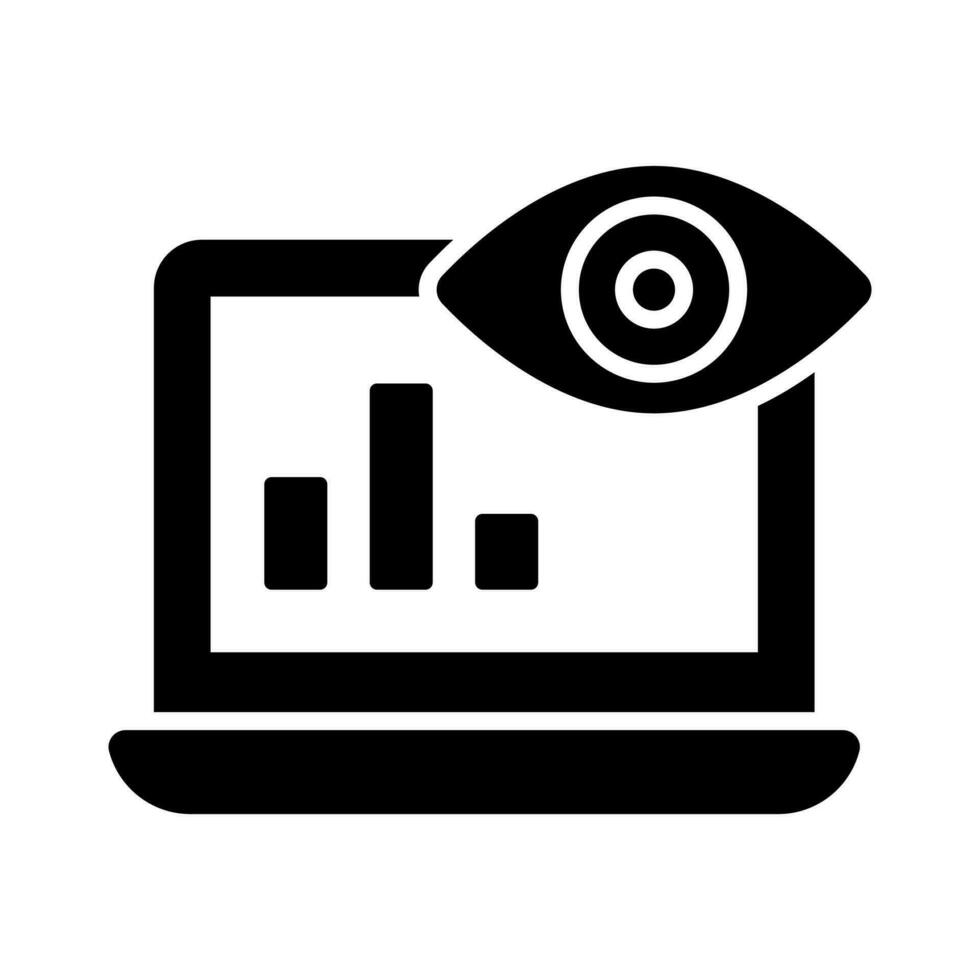 Data monitoring vector design in modern style isolated on white