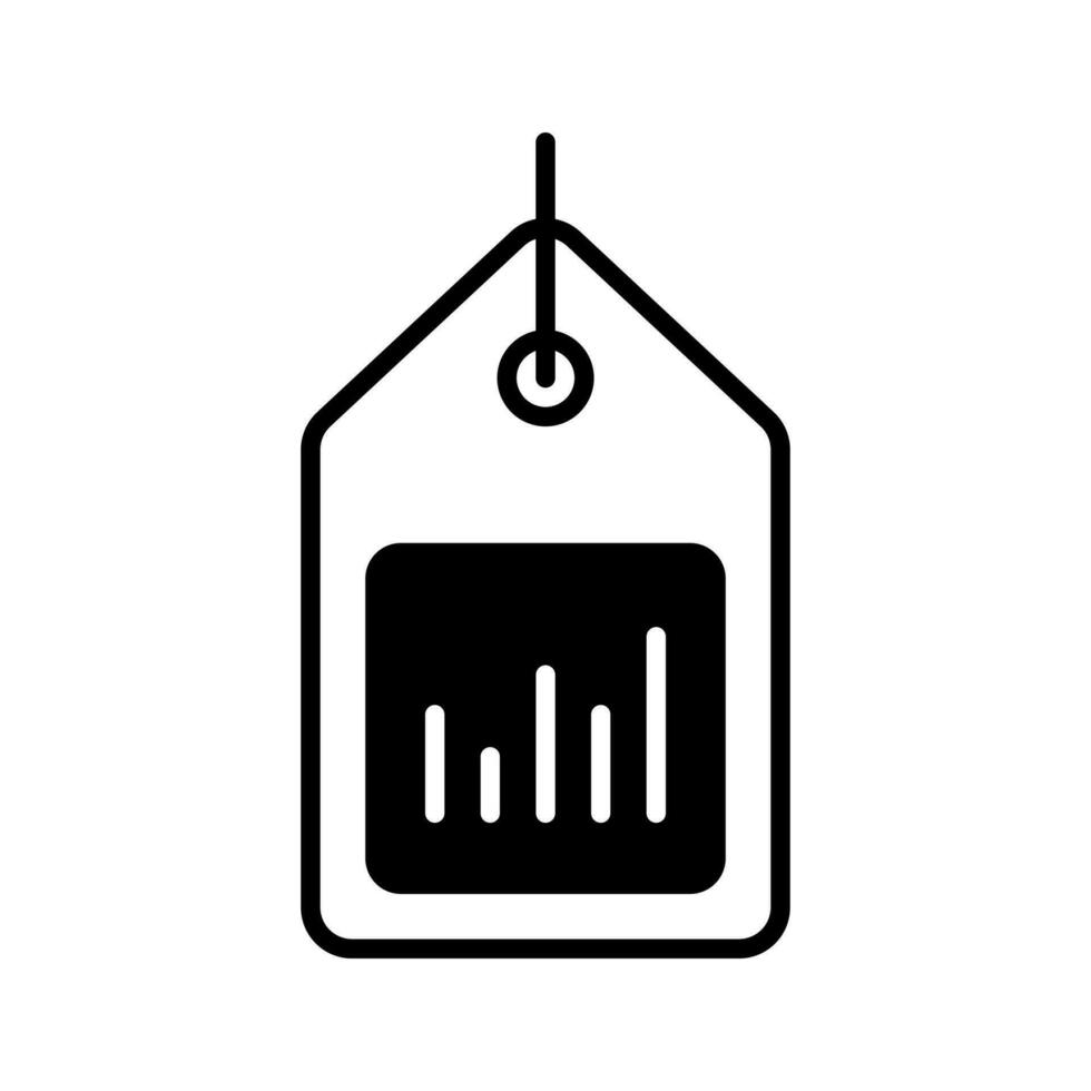 Barcode on tag showing concept vector of sale tag in modern style, premium icon