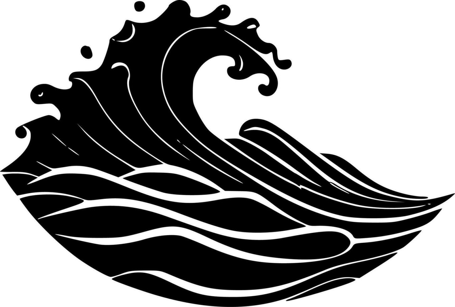 Wave - High Quality Vector Logo - Vector illustration ideal for T-shirt graphic