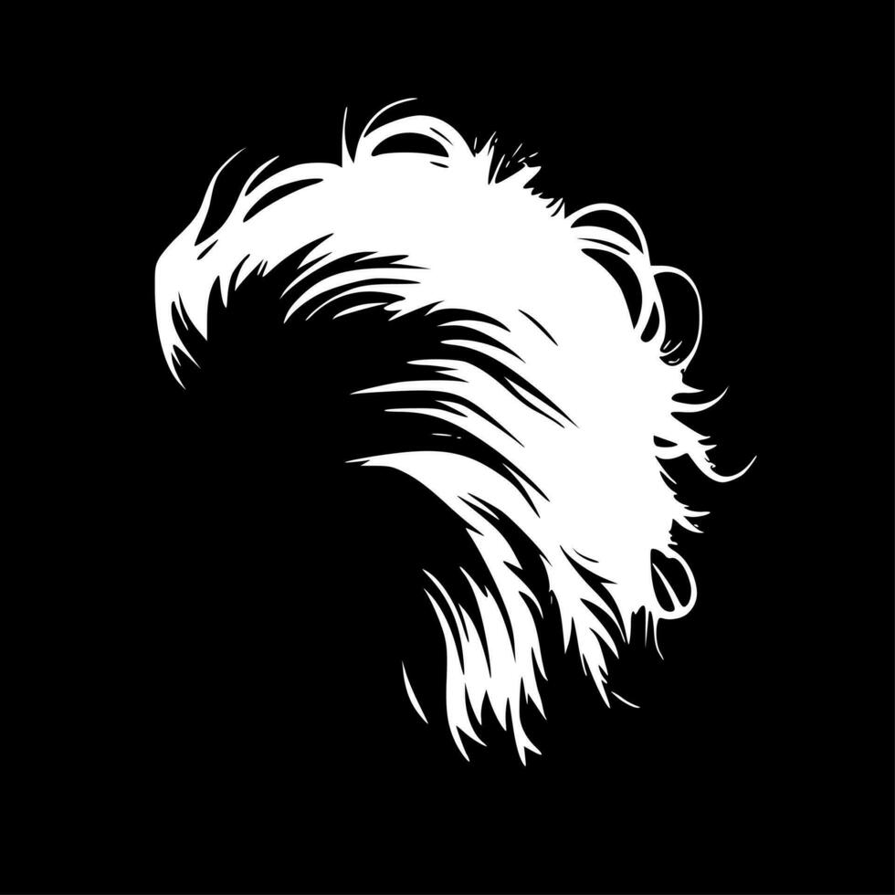 Hair, Minimalist and Simple Silhouette - Vector illustration