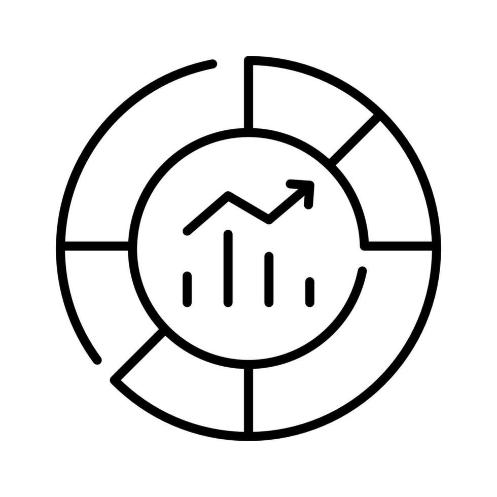 An amazing icon of data chart in modern and trendy style, data analytics vector