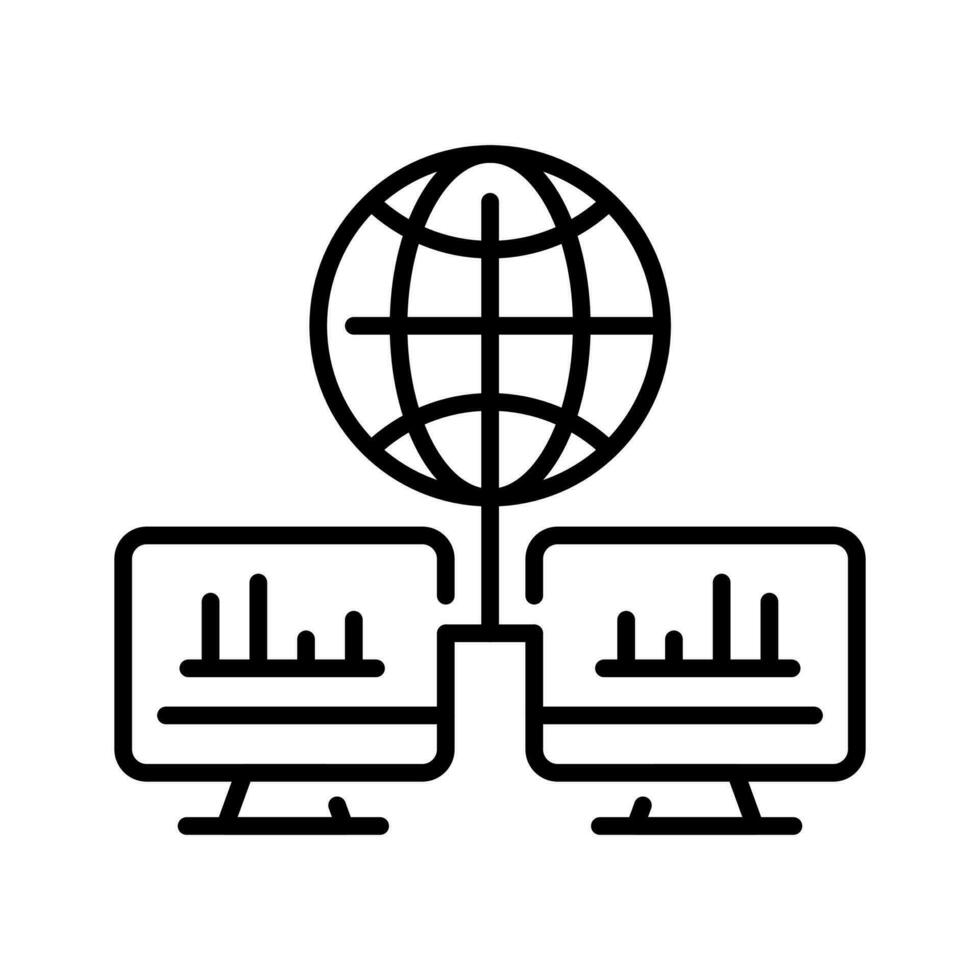 Grab this carefully designed icon of global network in modern style, premium icon vector