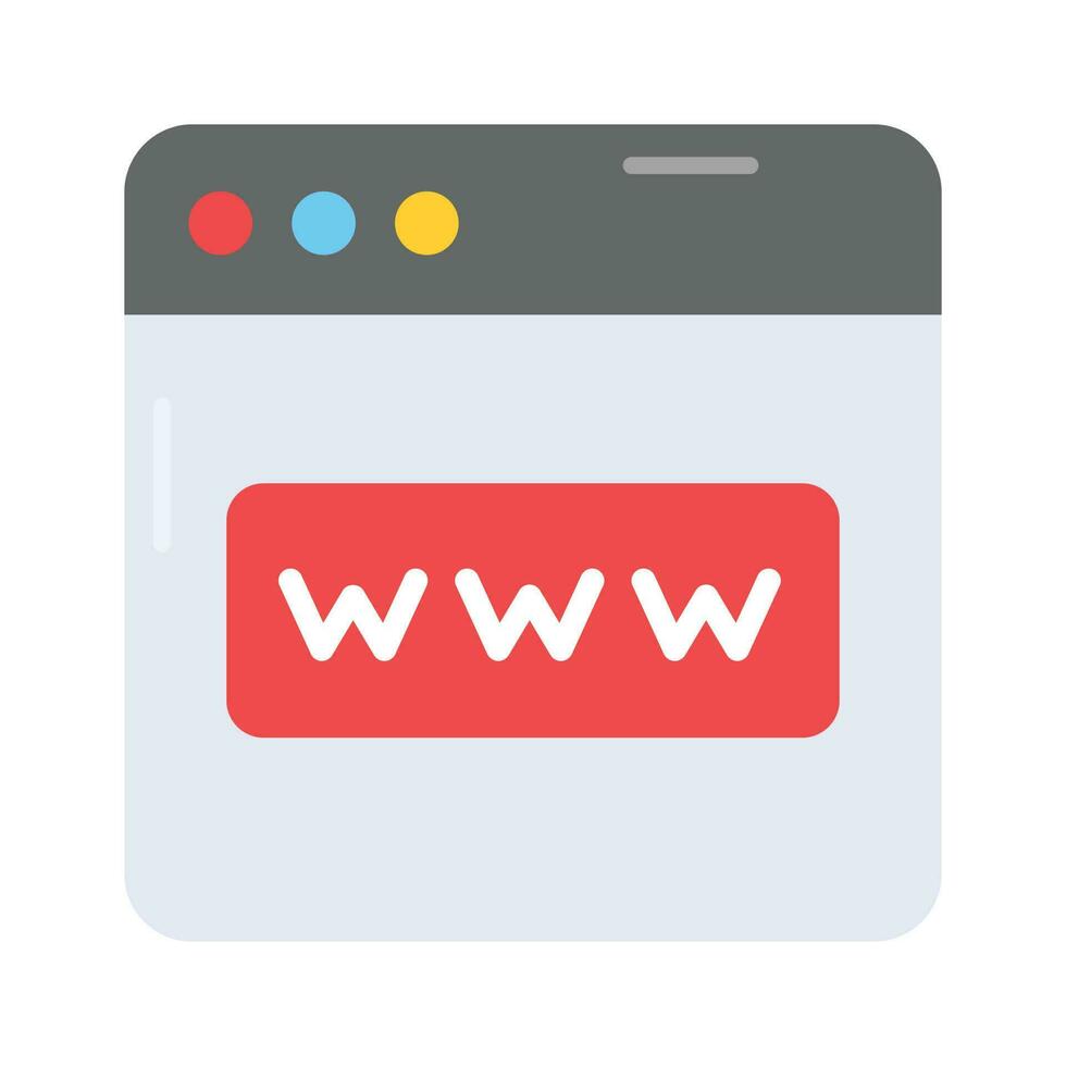An icon of web address in modern style isolated on white background vector