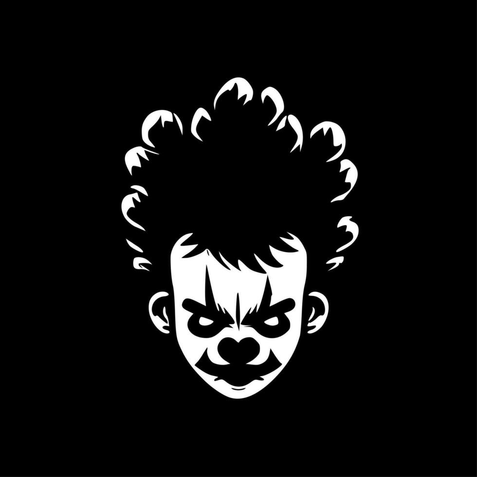 payaso - minimalista y plano logo - vector ilustración