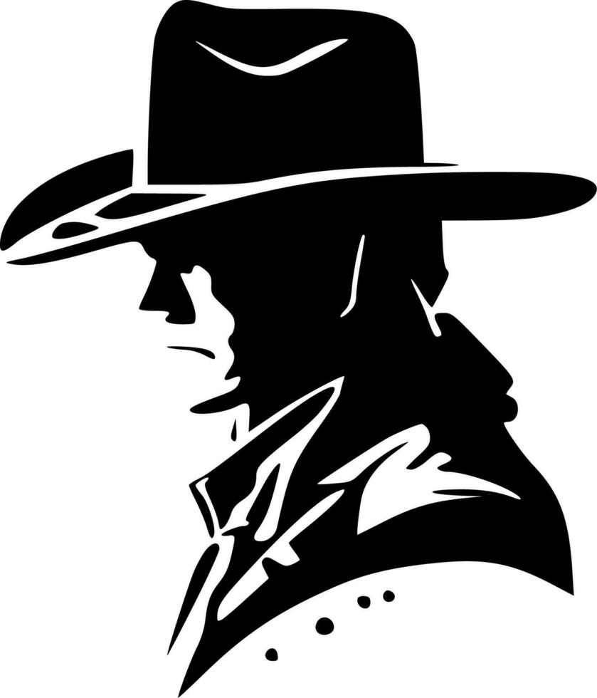 Cowboy, Minimalist and Simple Silhouette - Vector illustration