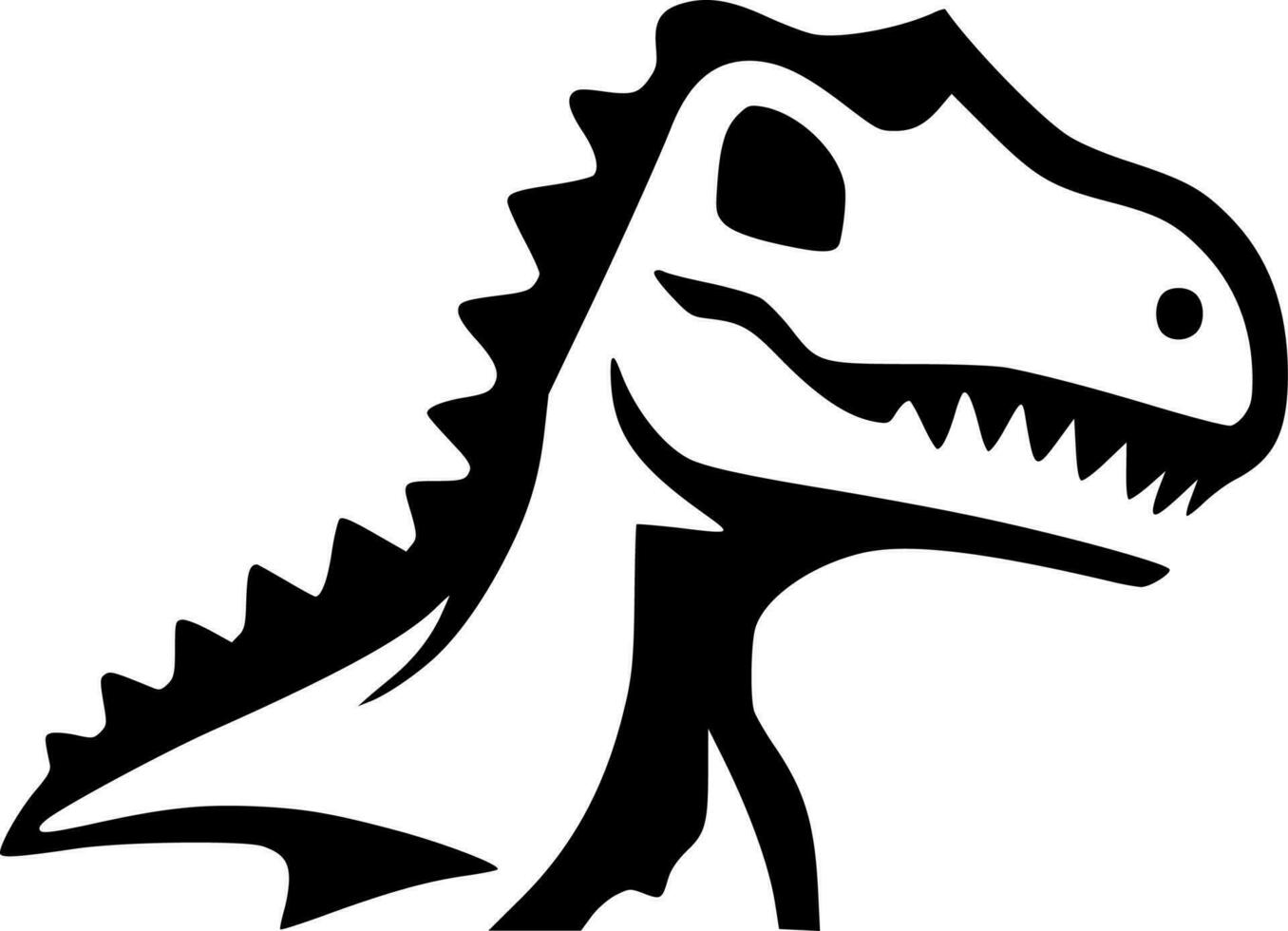dinosaurio, minimalista y sencillo silueta - vector ilustración