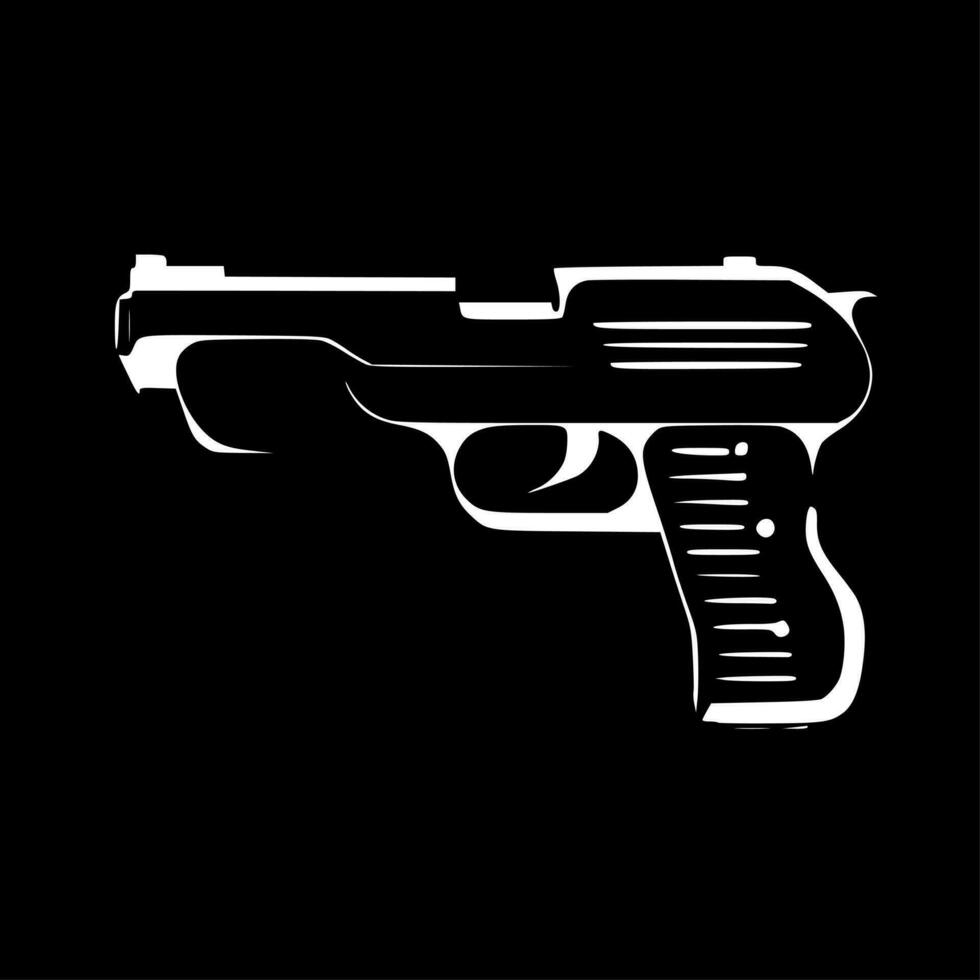 pistola - minimalista y plano logo - vector ilustración