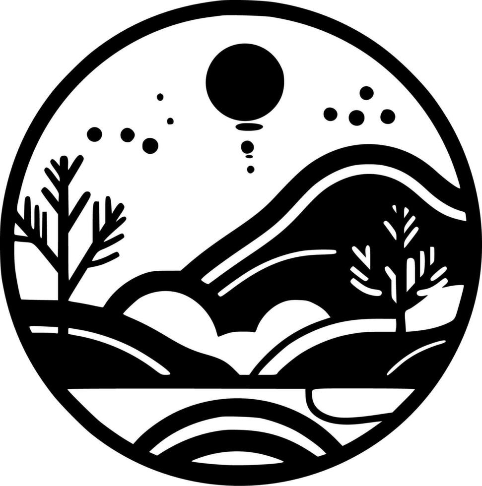 Fall - Minimalist and Flat Logo - Vector illustration