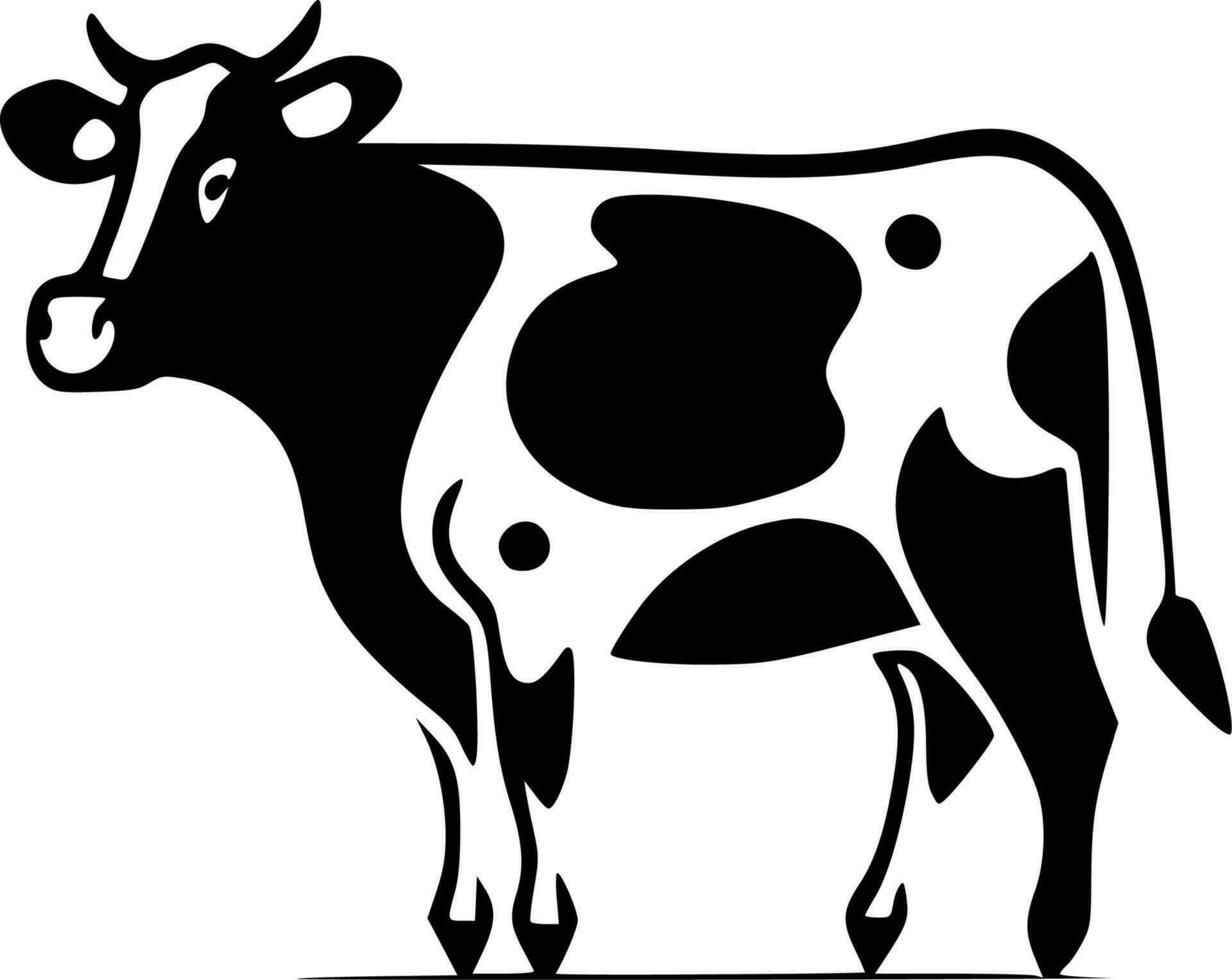 Cow, Minimalist and Simple Silhouette - Vector illustration