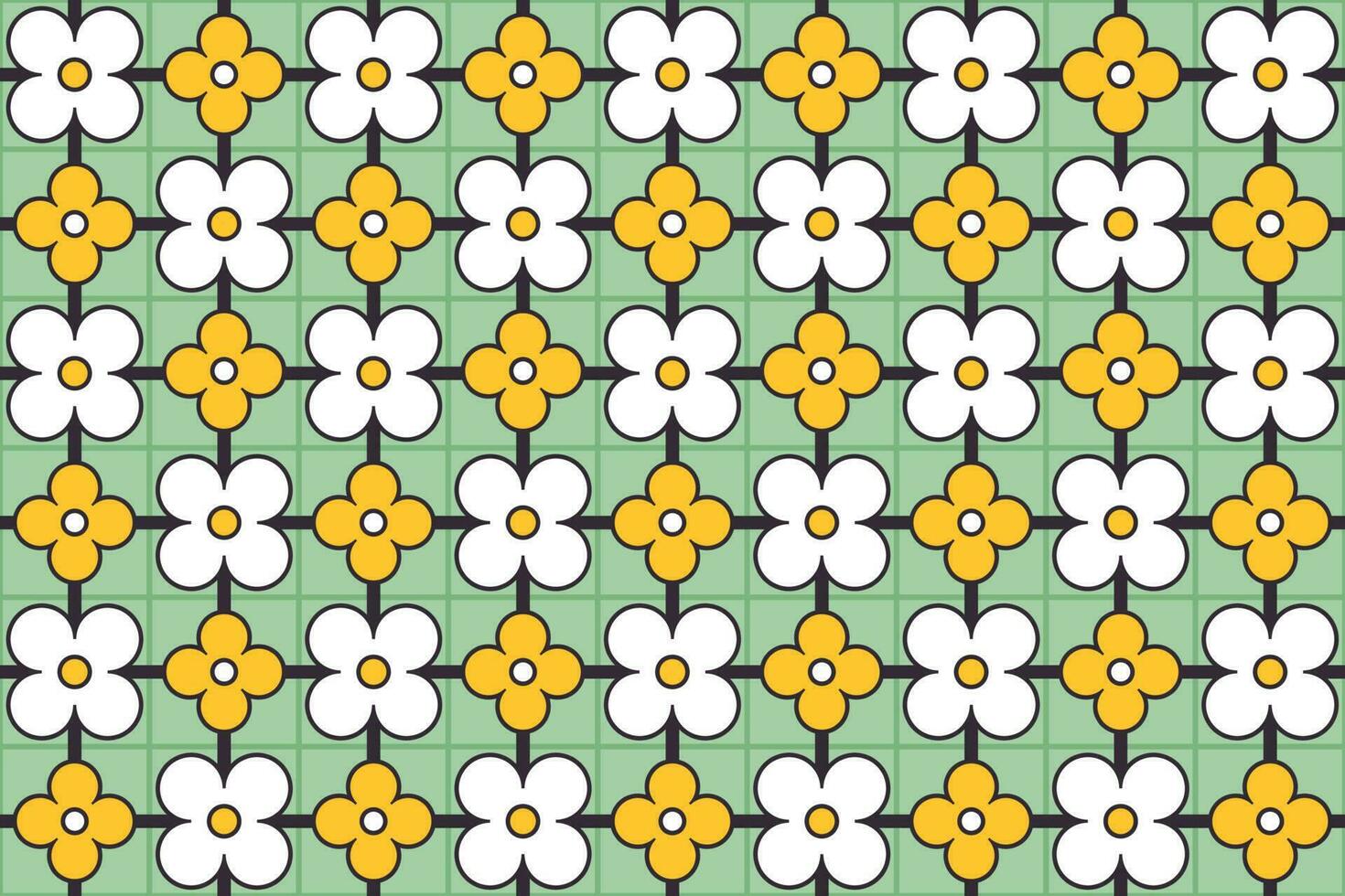 Flower pattern textile vintage color background vector
