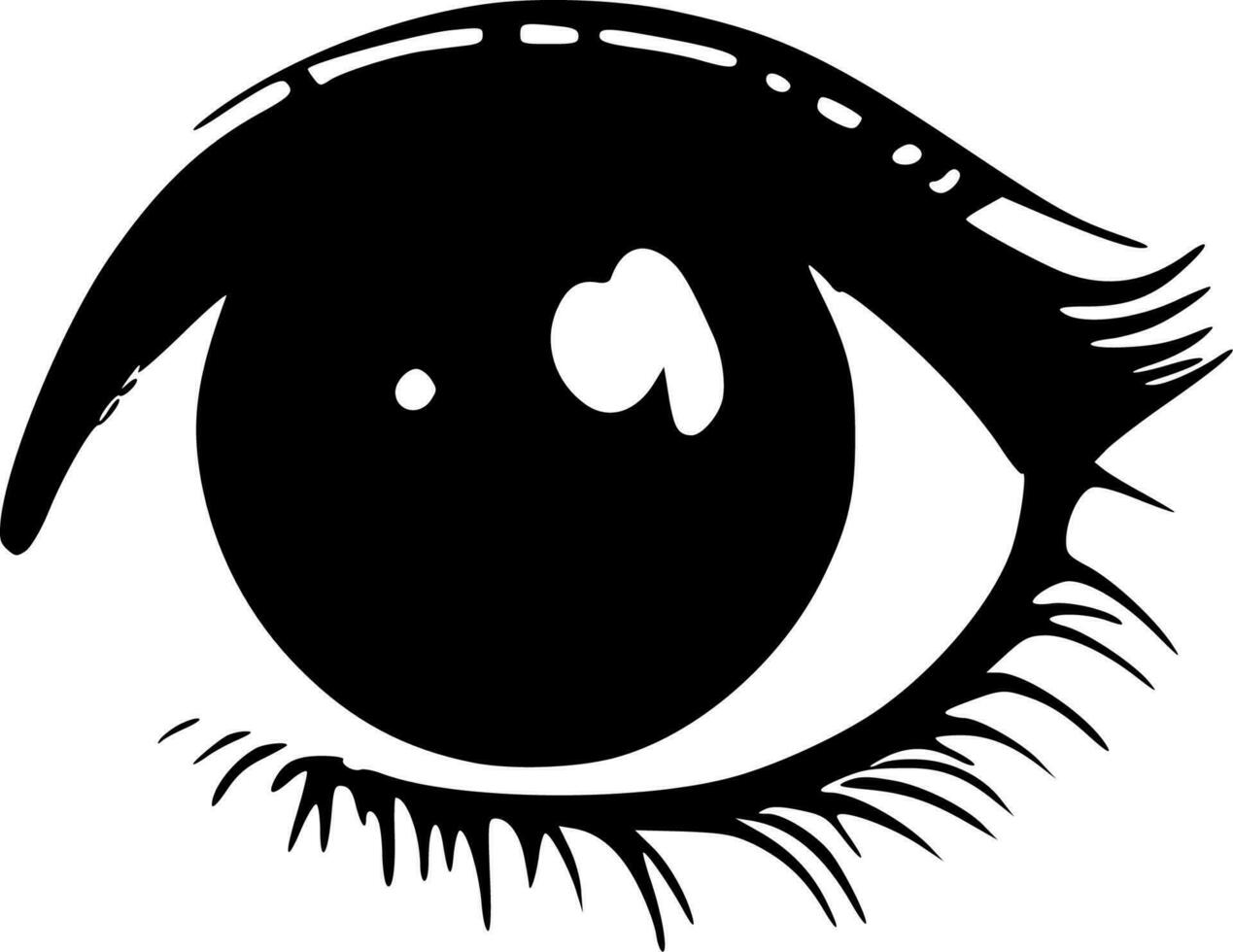 Eyes - Black and White Isolated Icon - Vector illustration