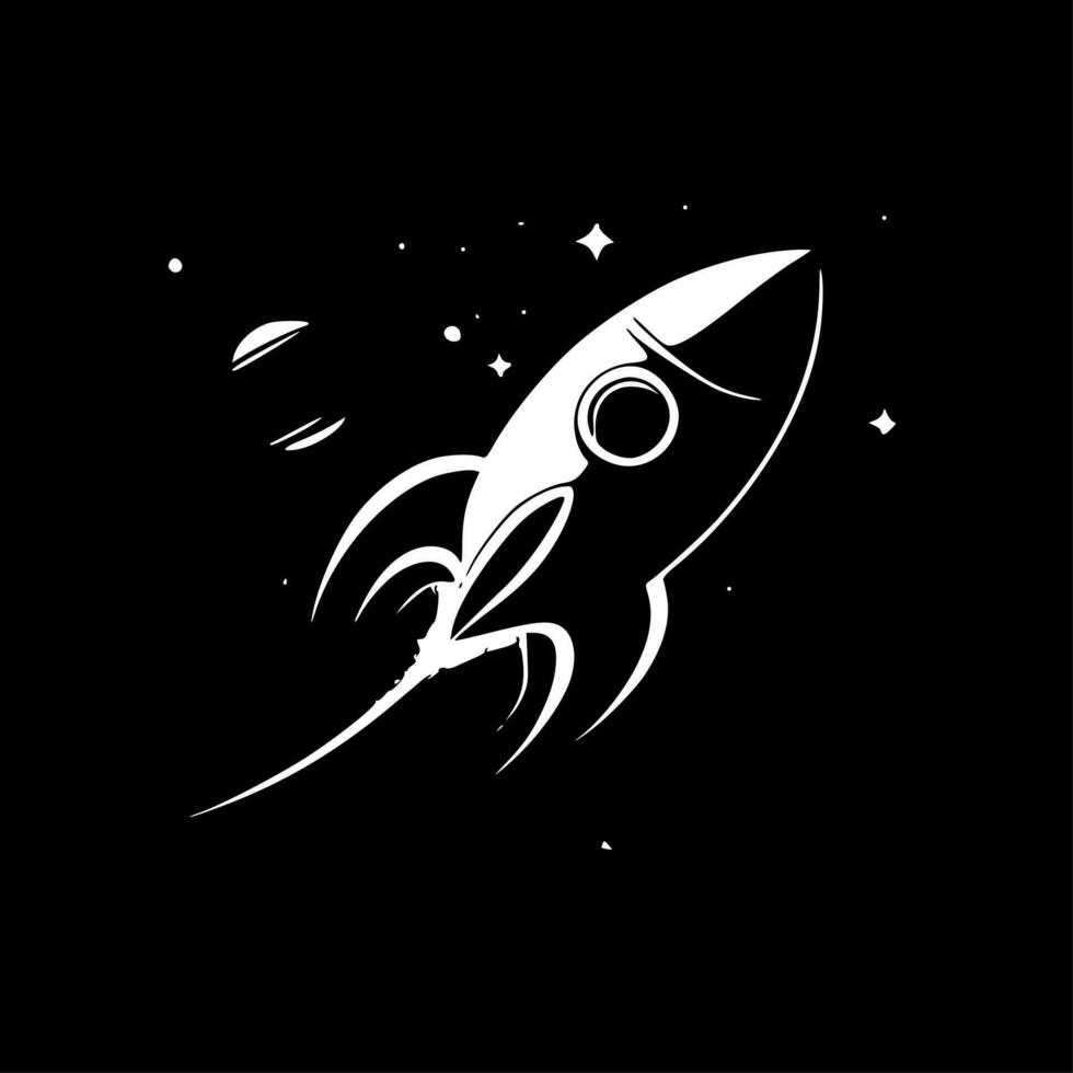 Space, Minimalist and Simple Silhouette - Vector illustration