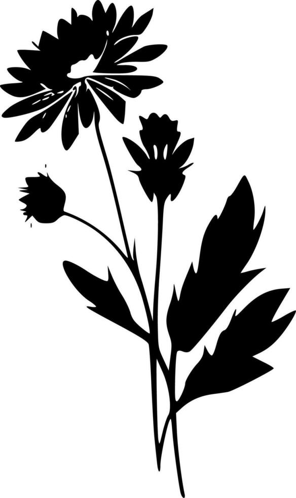 Floral, Minimalist and Simple Silhouette - Vector illustration