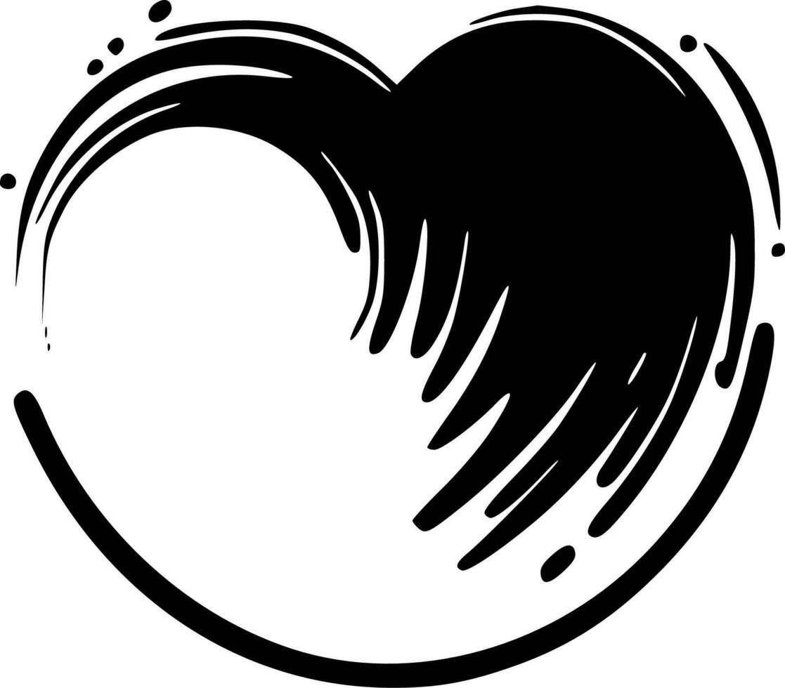 Love, Black and White Vector illustration