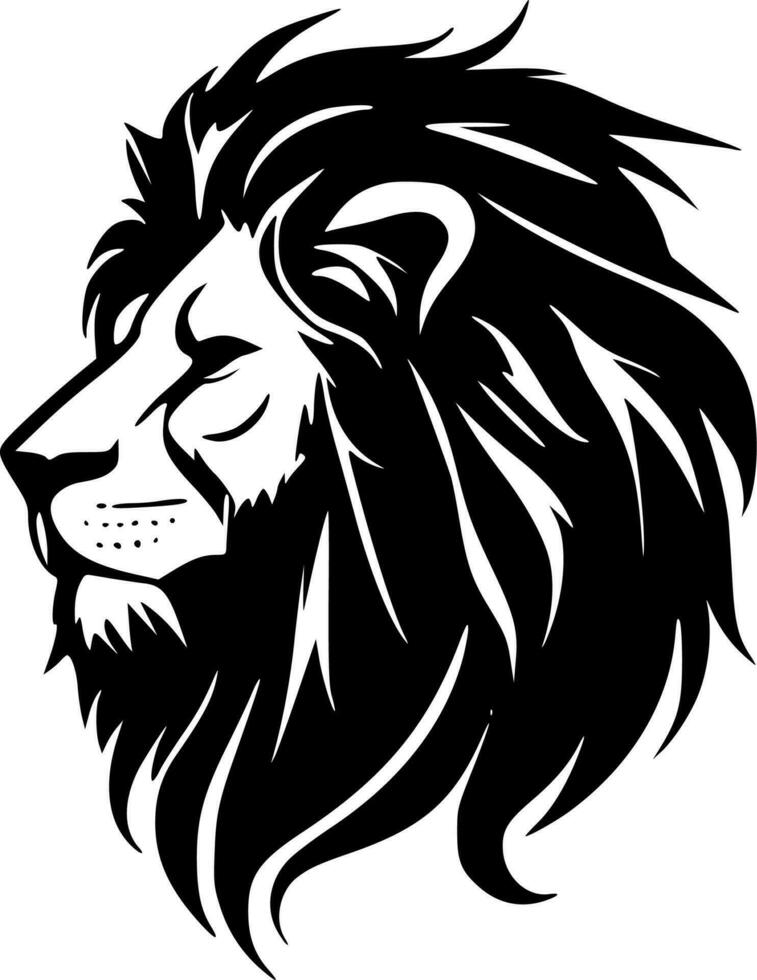 Lion, Minimalist and Simple Silhouette - Vector illustration