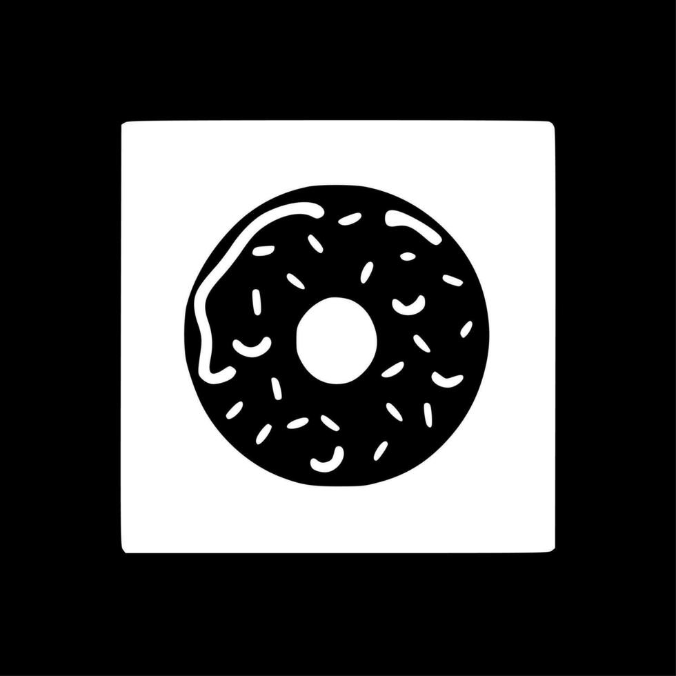 Donut, Black and White Vector illustration 24141591 Vector Art at Vecteezy