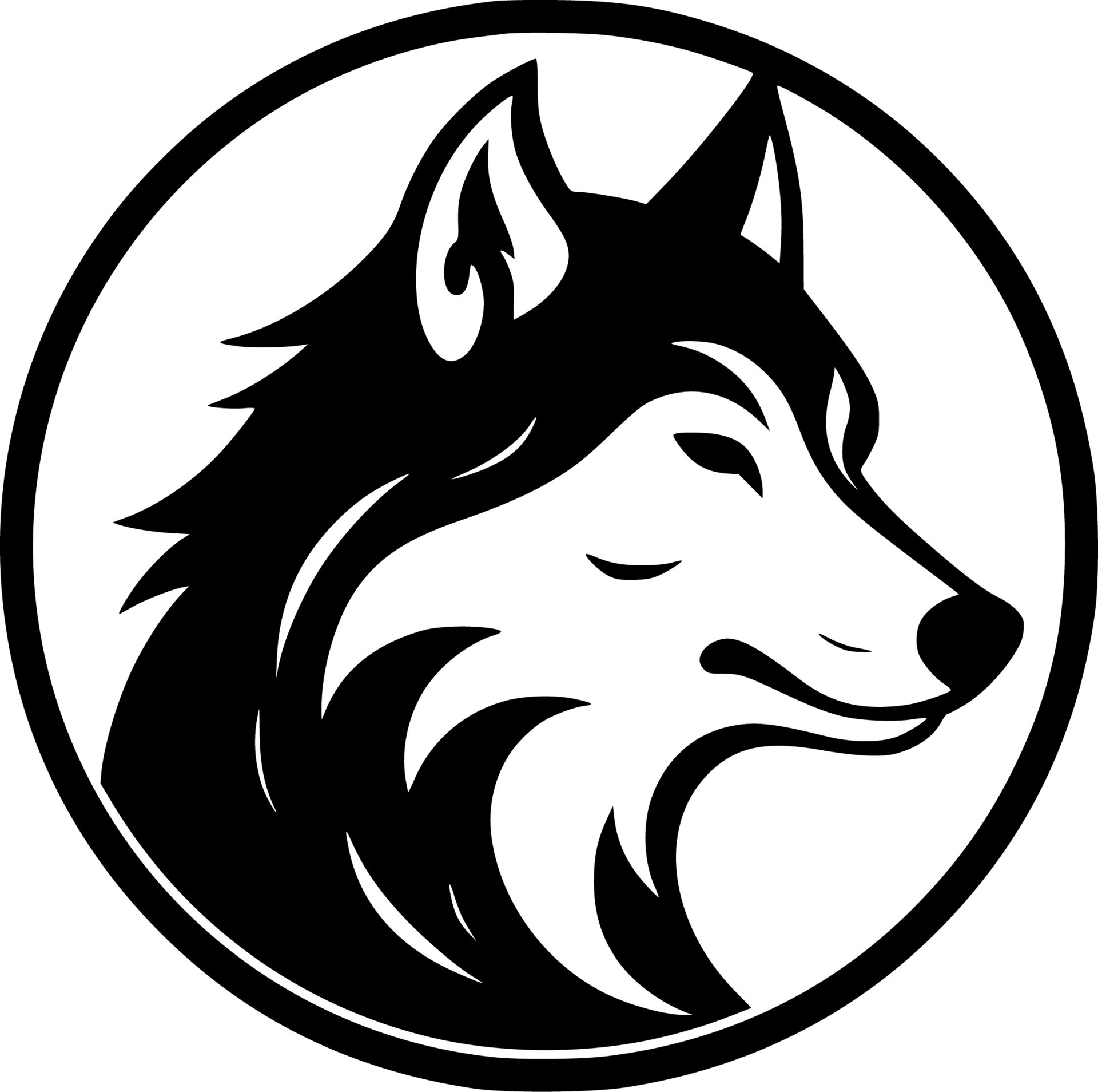 Wolf, Minimalist and Simple Silhouette - Vector illustration 24141601 ...