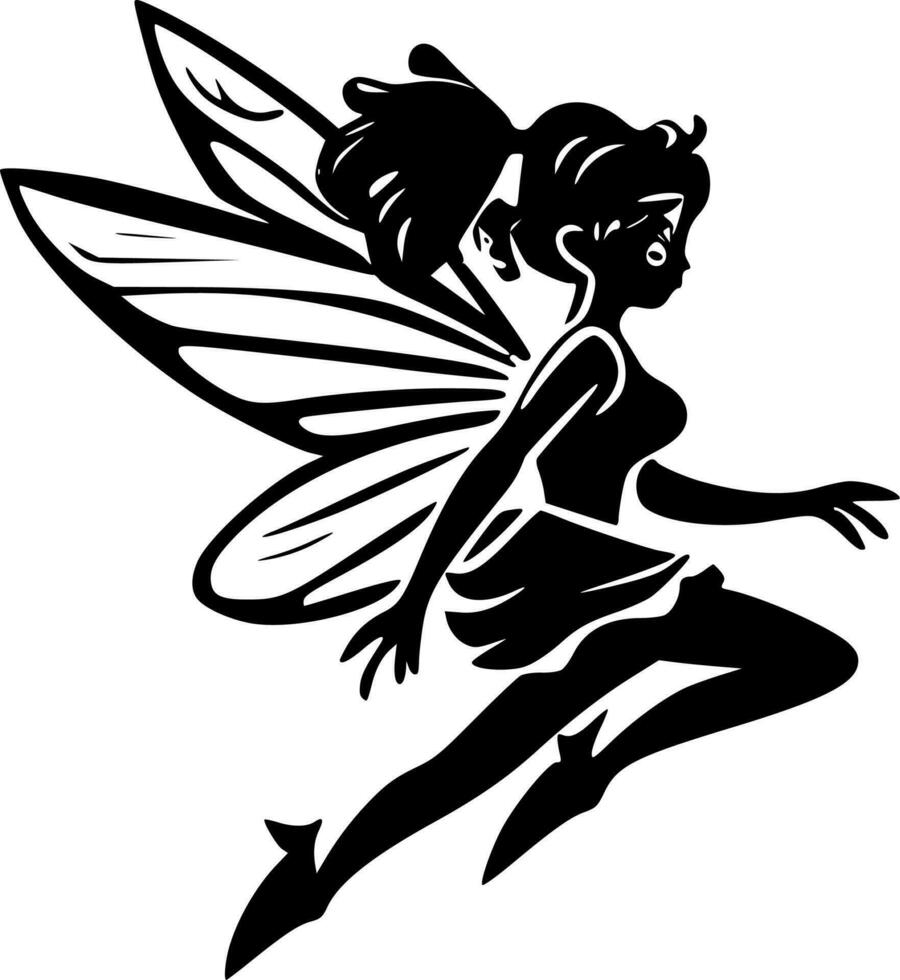 Fairy, Minimalist and Simple Silhouette - Vector illustration