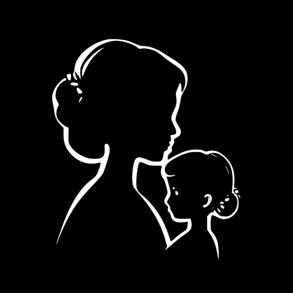 madre hija - alto calidad vector logo - vector ilustración ideal para camiseta gráfico