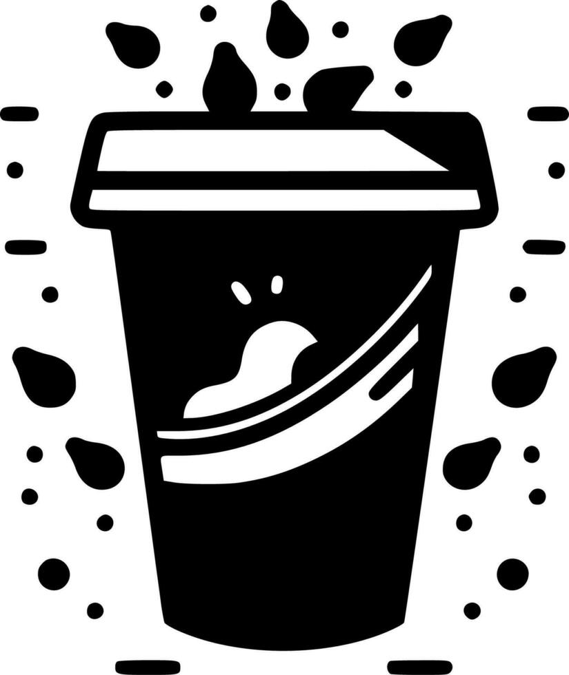 café - minimalista y plano logo - vector ilustración