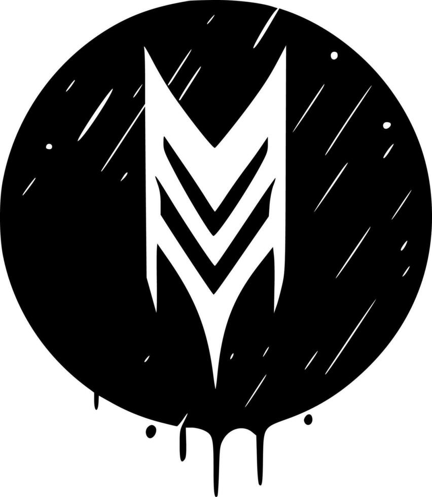 metal - negro y blanco aislado icono - vector ilustración