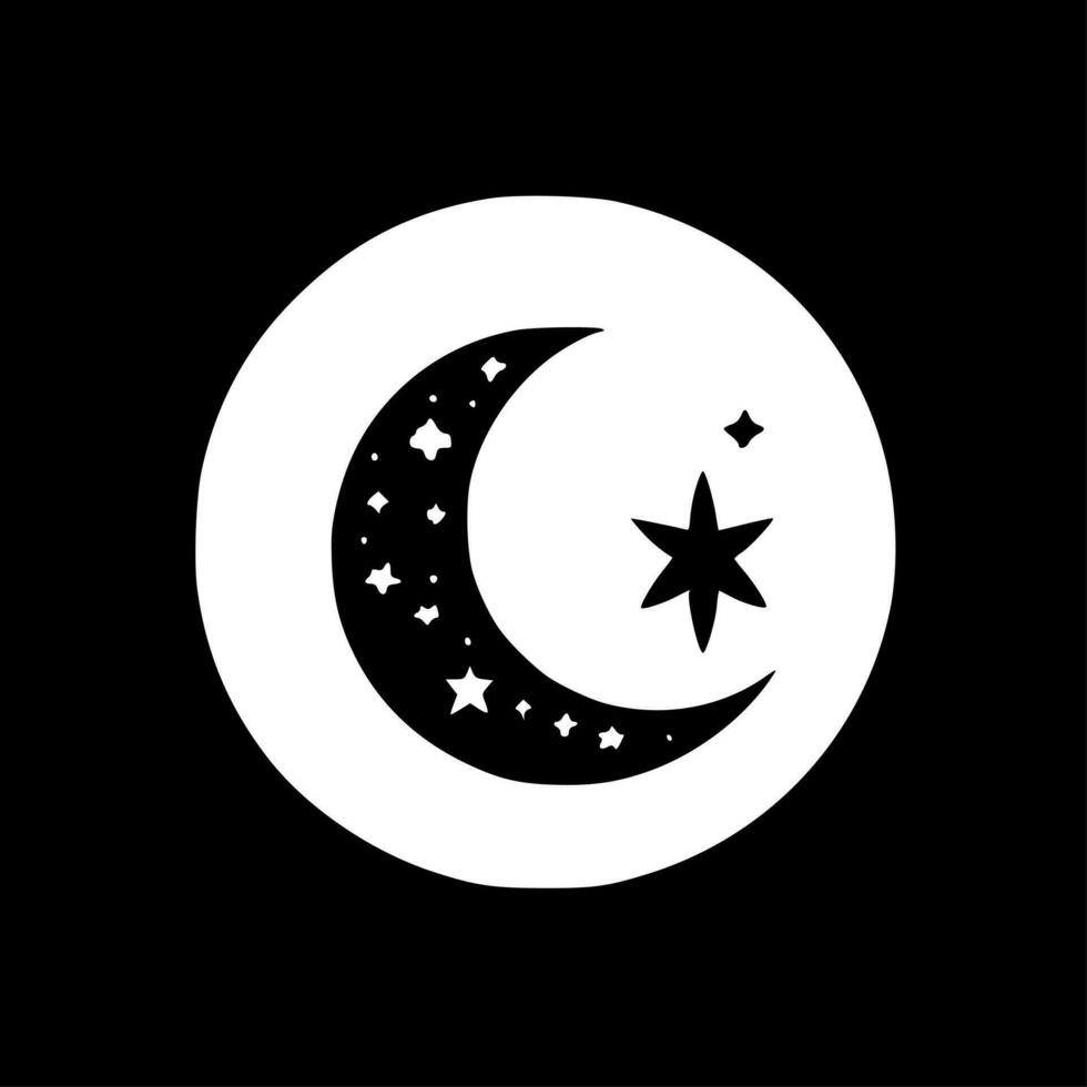 Islam, Black and White Vector illustration