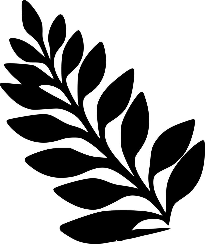 Leaves, Minimalist and Simple Silhouette - Vector illustration