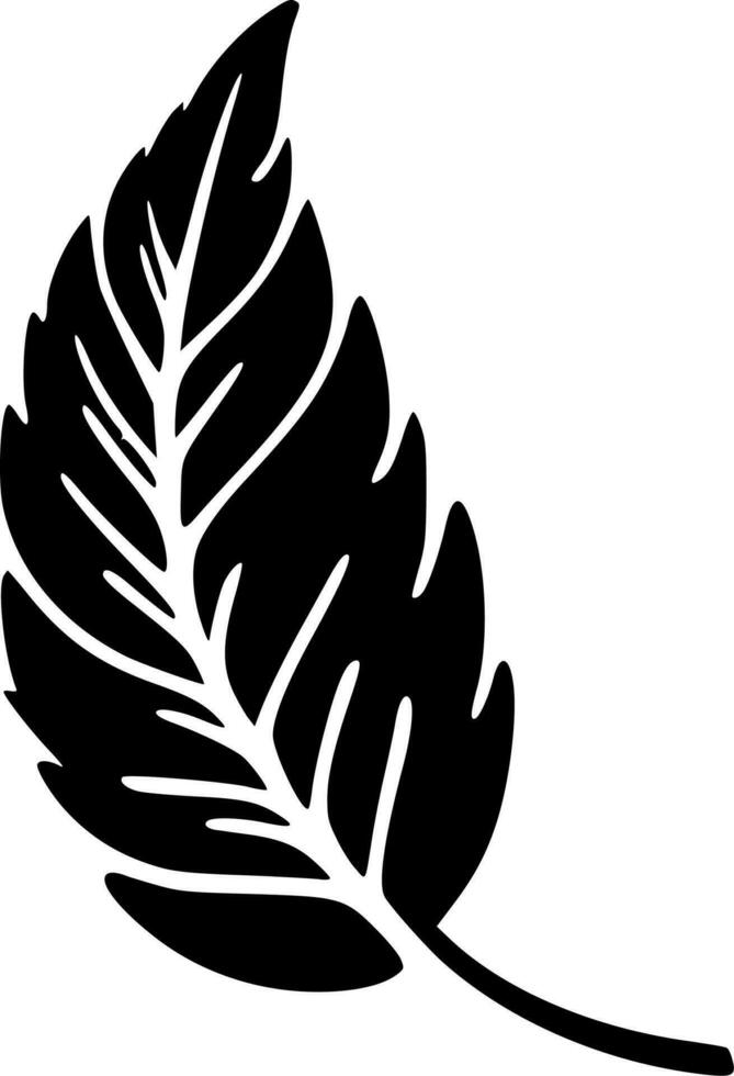 Leaf, Black and White Vector illustration 24141745 Vector Art at Vecteezy