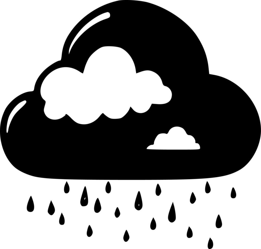 Clouds, Minimalist and Simple Silhouette - Vector illustration