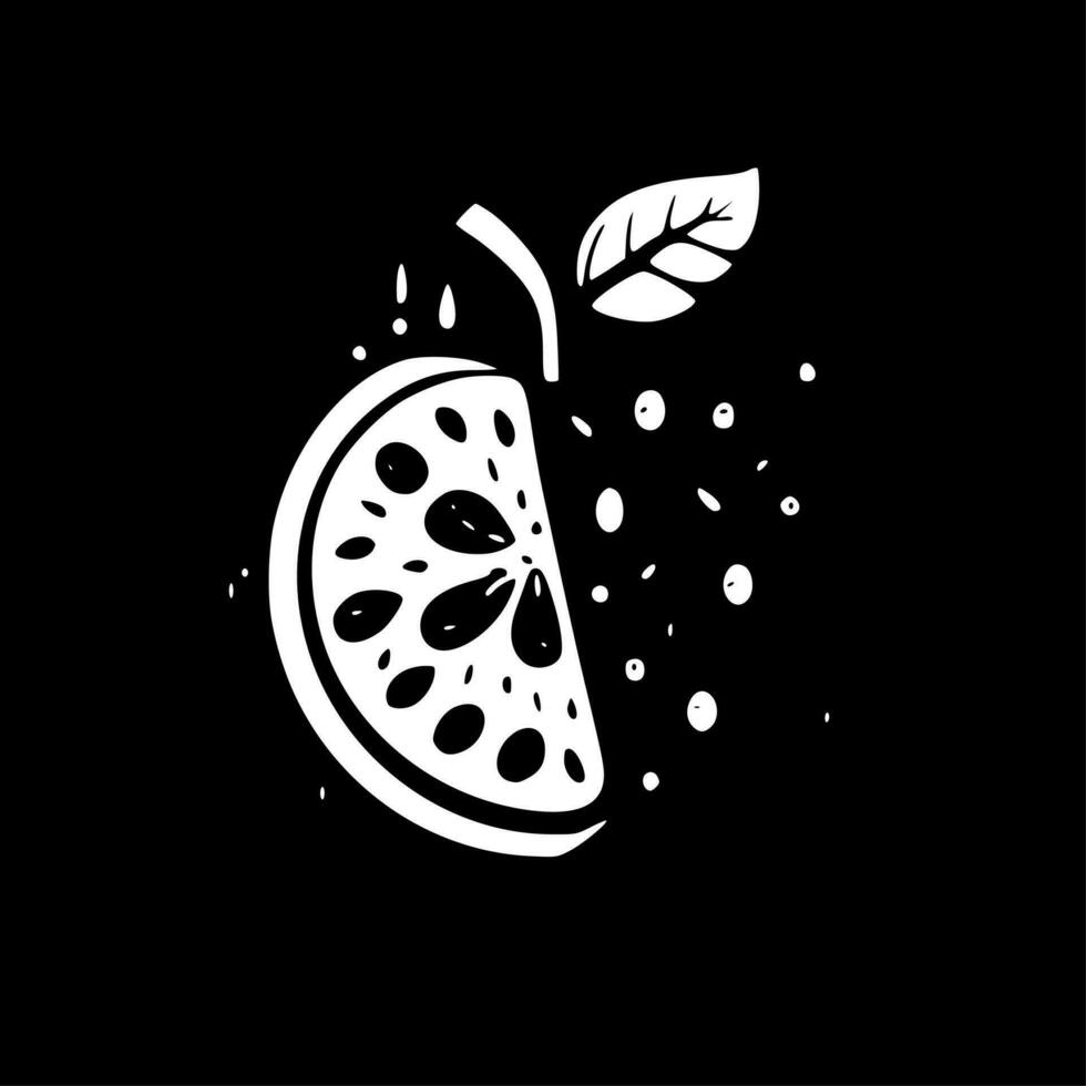 fruta, minimalista y sencillo silueta - vector ilustración