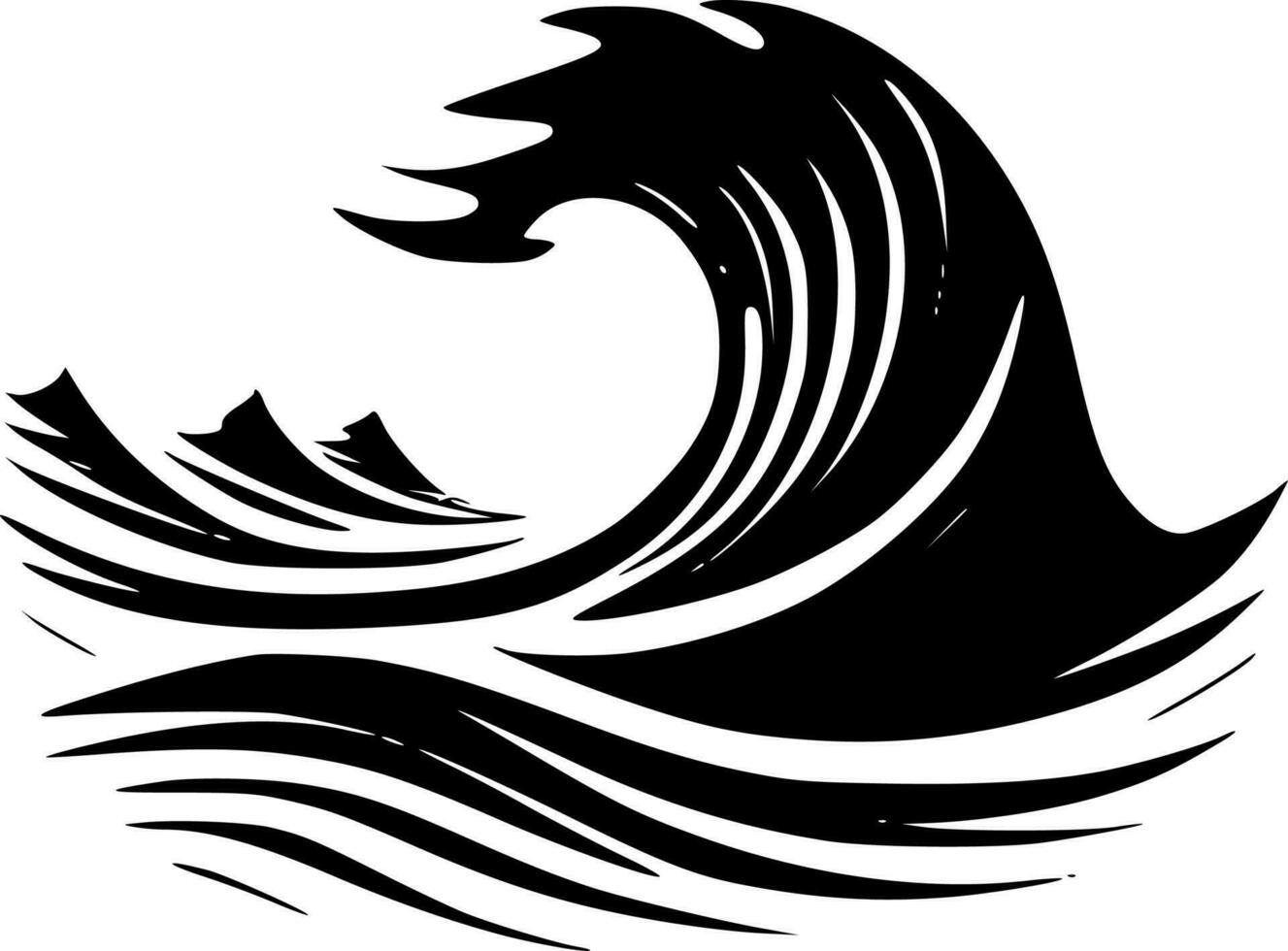 Wave - High Quality Vector Logo - Vector illustration ideal for T-shirt graphic
