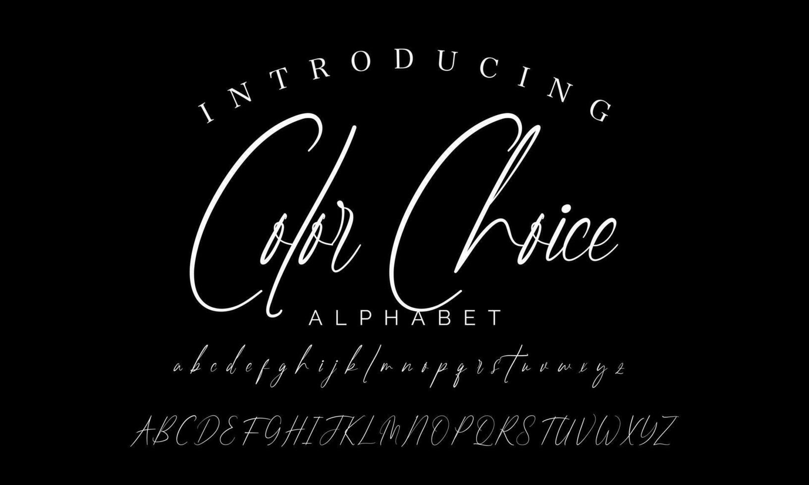 Signature Font Calligraphy Logotype Script Brush Font Type Font lettering handwritten vector