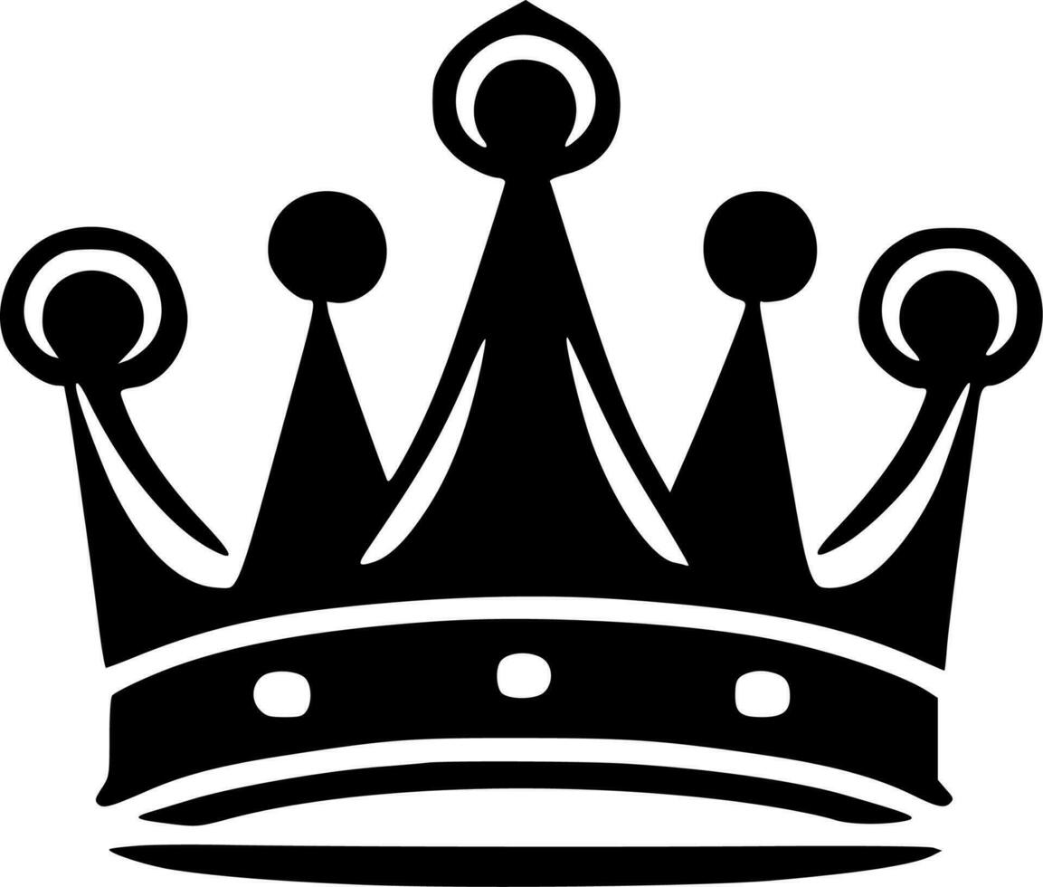 Crown, Minimalist and Simple Silhouette - Vector illustration