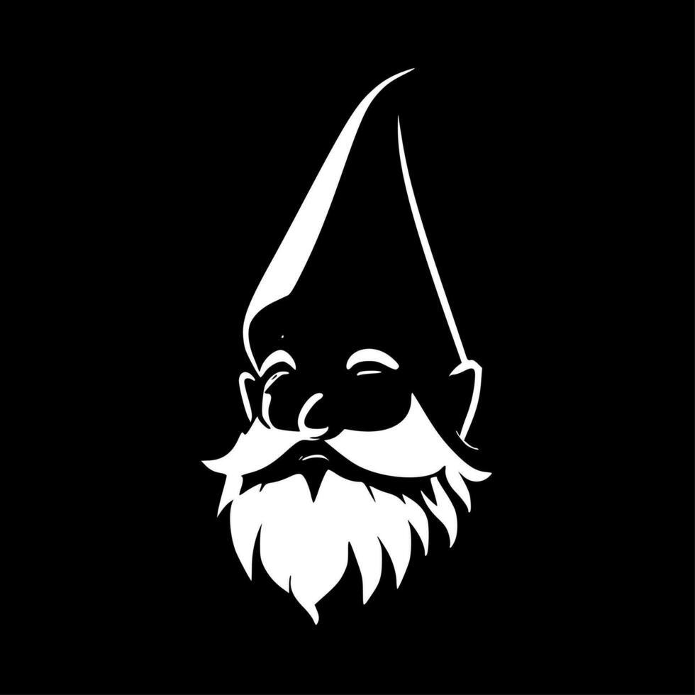 Gnome, Minimalist and Simple Silhouette - Vector illustration