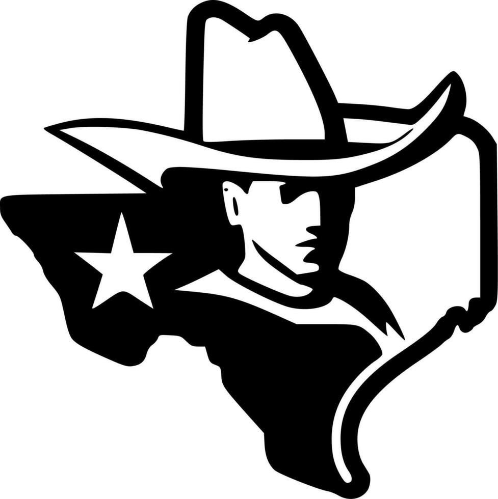 Texas - negro y blanco aislado icono - vector ilustración