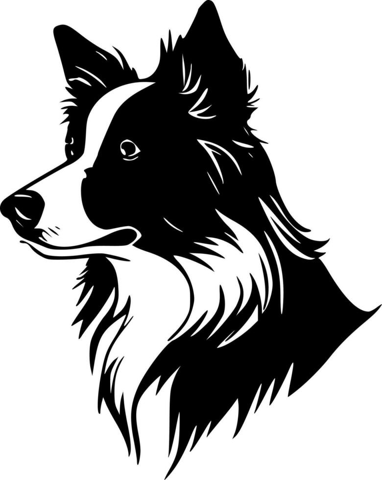 frontera collie, minimalista y sencillo silueta - vector ilustración