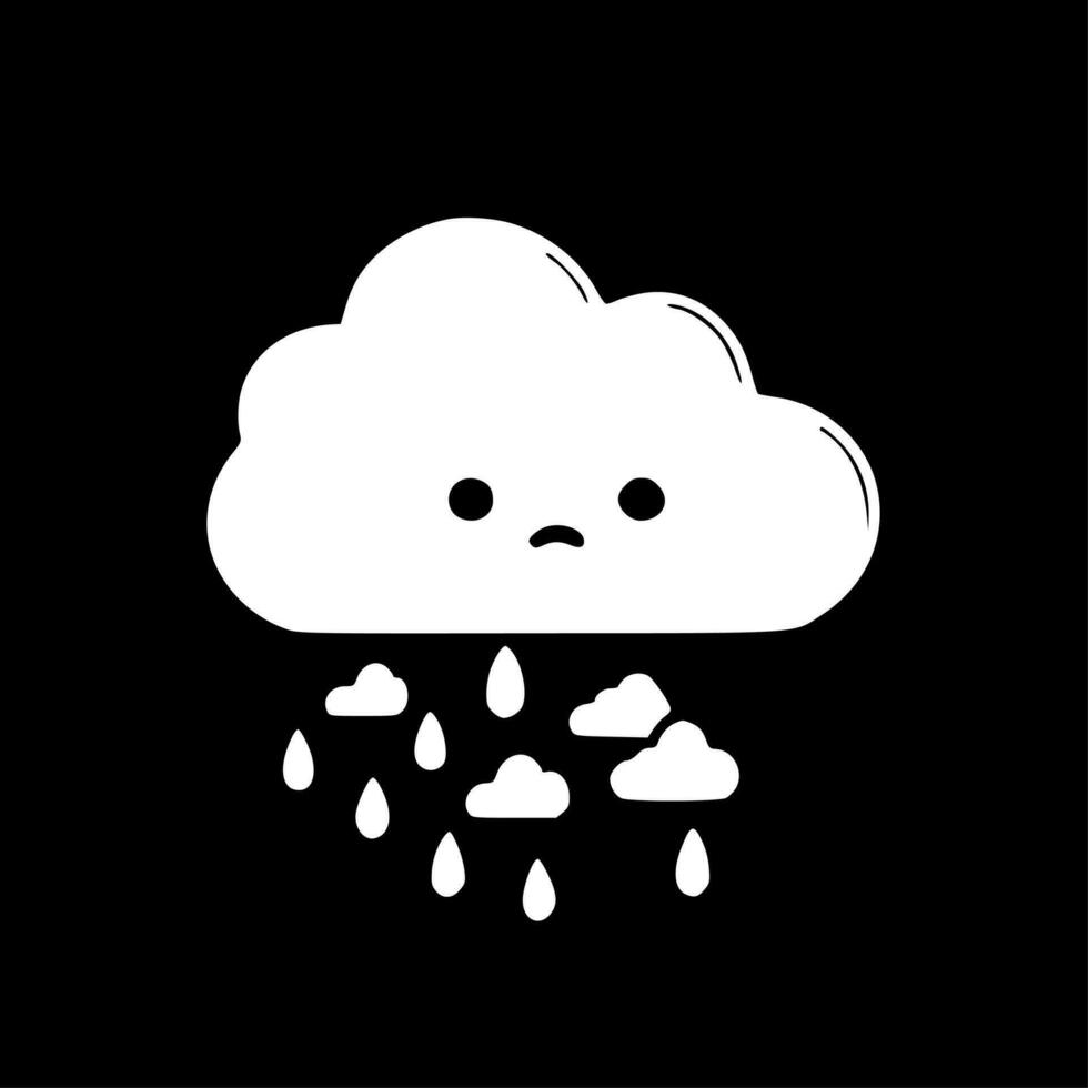 Cloud, Minimalist and Simple Silhouette - Vector illustration