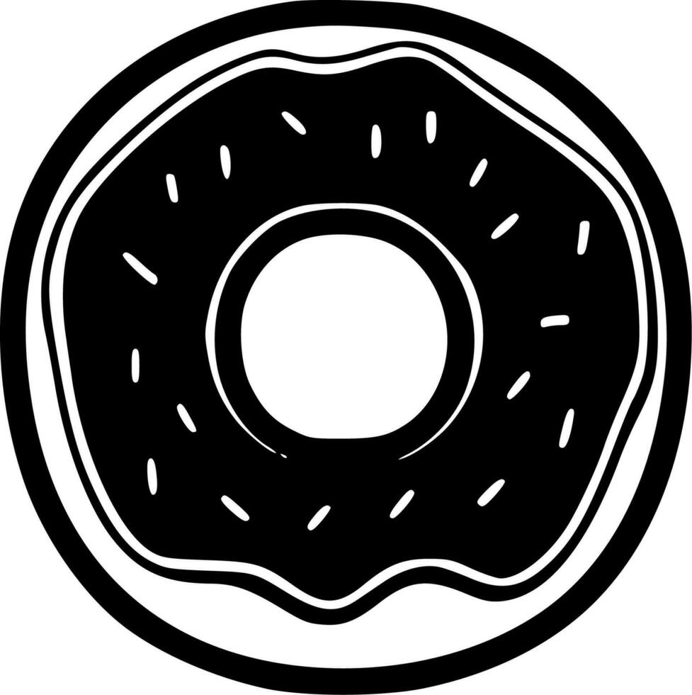 Donut - Minimalist and Flat Logo - Vector illustration