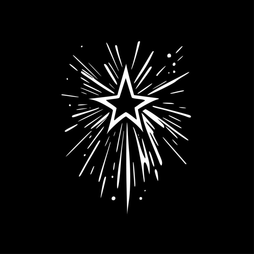 Sparkle, Black and White Vector illustration