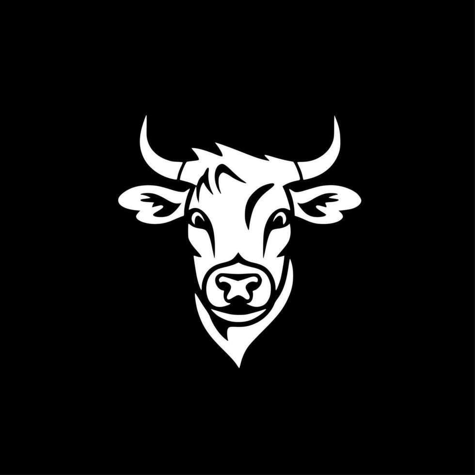 Cow, Minimalist and Simple Silhouette - Vector illustration