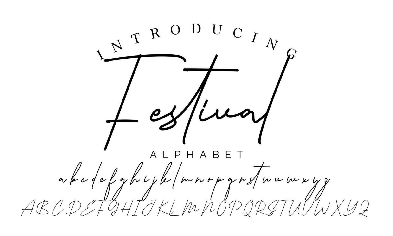 Signature Font Calligraphy Logotype Script Brush Font Type Font lettering handwritten vector