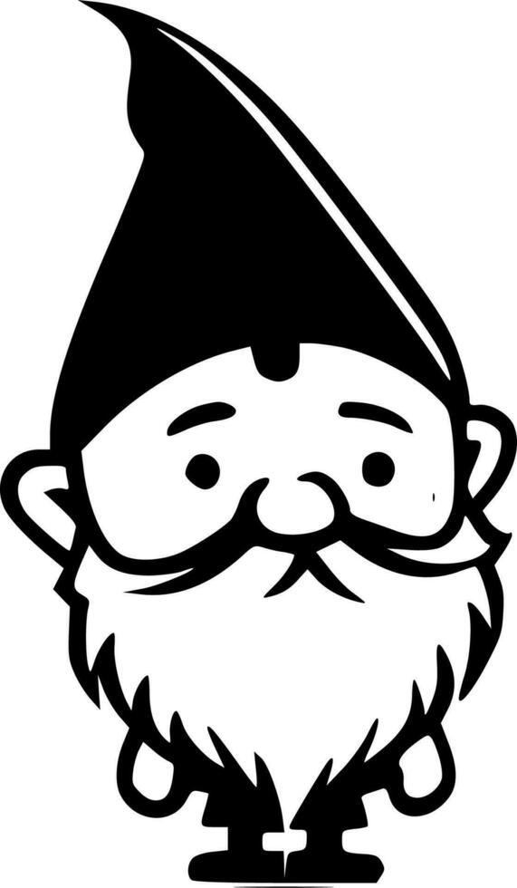 Gnome, Minimalist and Simple Silhouette - Vector illustration