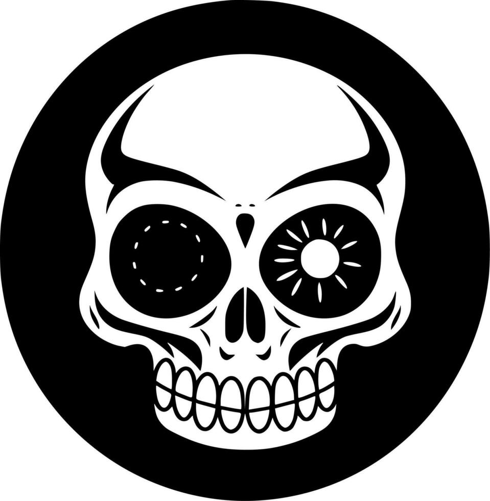 Skull, Minimalist and Simple Silhouette - Vector illustration