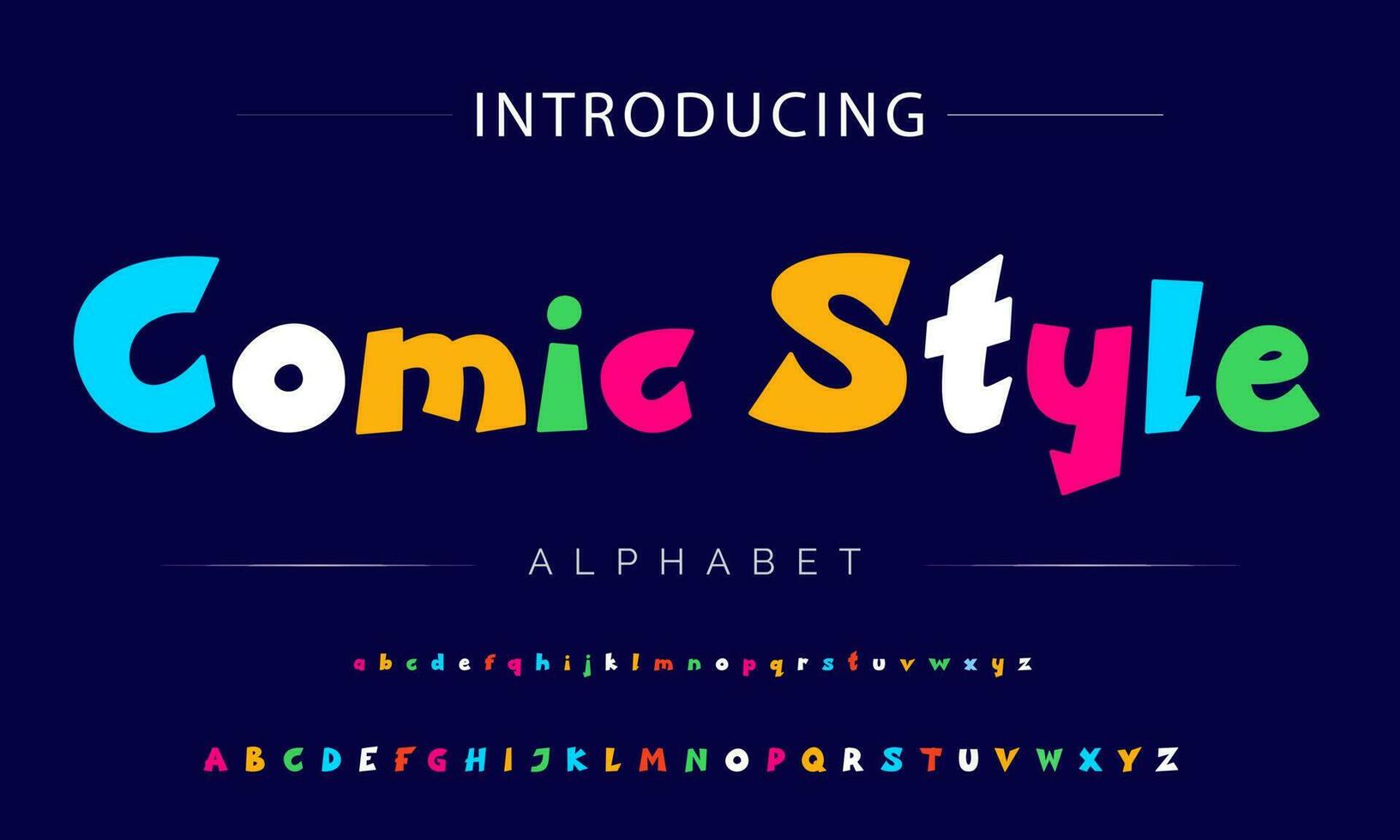 Funky colorful cartoon font type. Vector alphabet 24142378 Vector Art ...