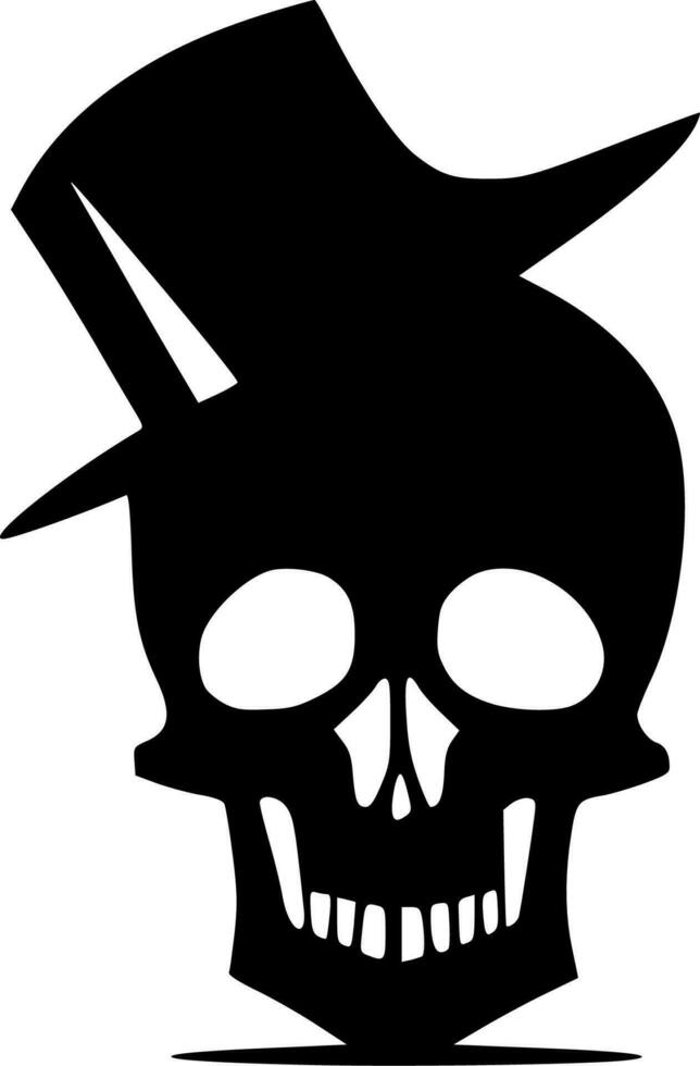 Skeleton - Black and White Isolated Icon - Vector illustration