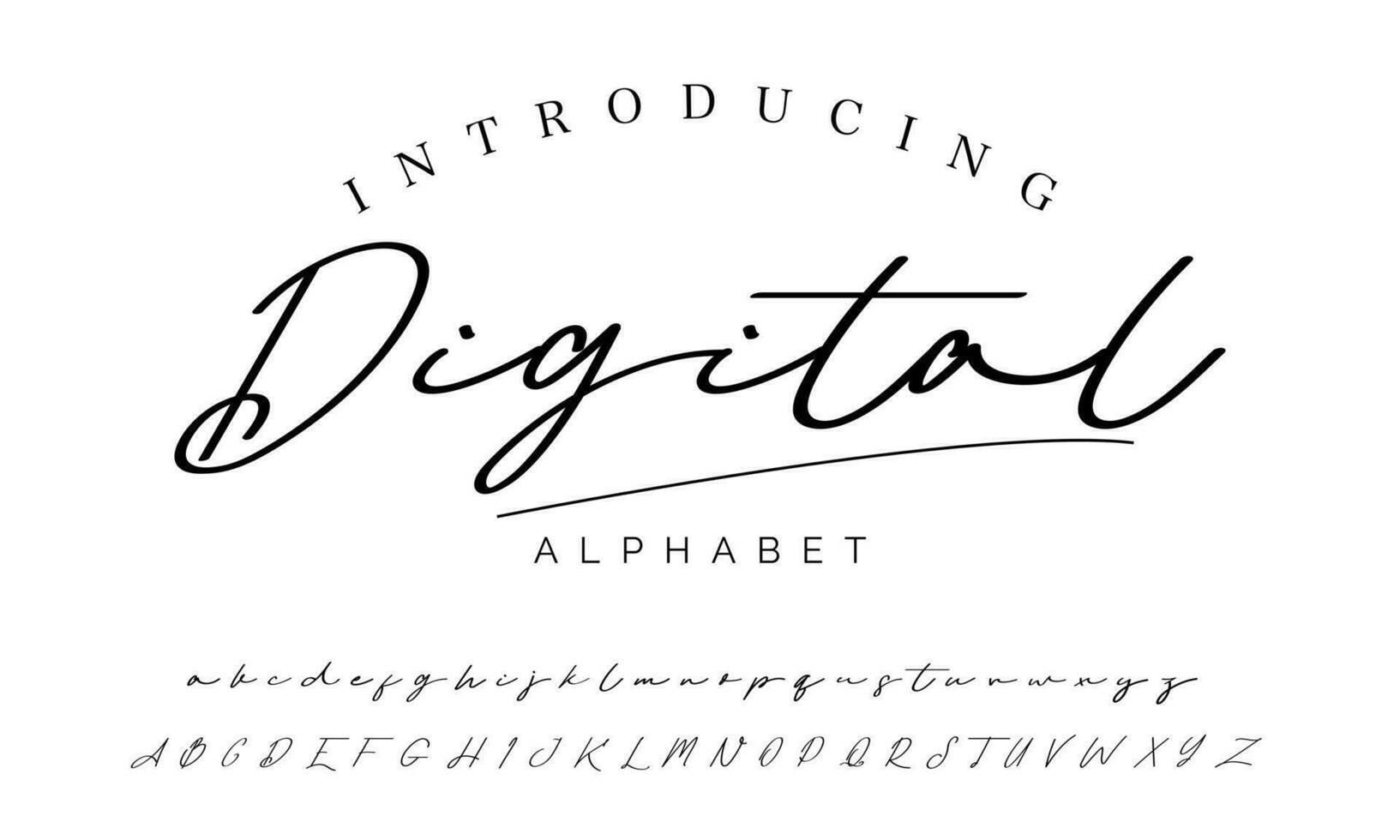 Signature Font Calligraphy Logotype Script Brush Font Type Font lettering handwritten vector
