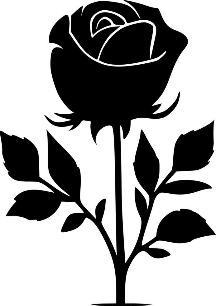 Rosa - minimalista y plano logo - vector ilustración